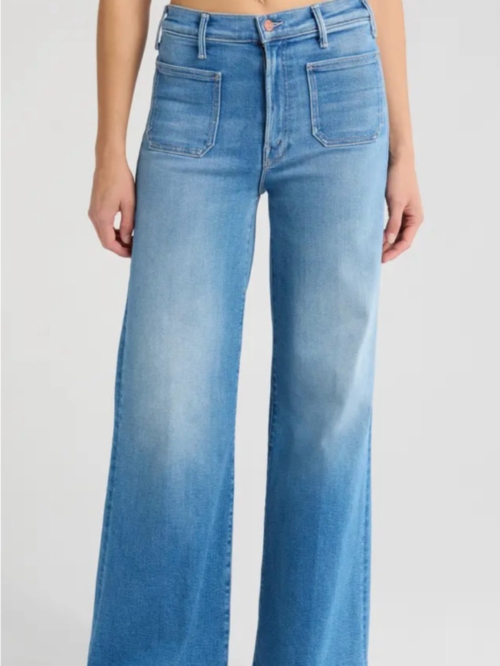 MOTHER Light Blue High-Rise Flare Jeans
